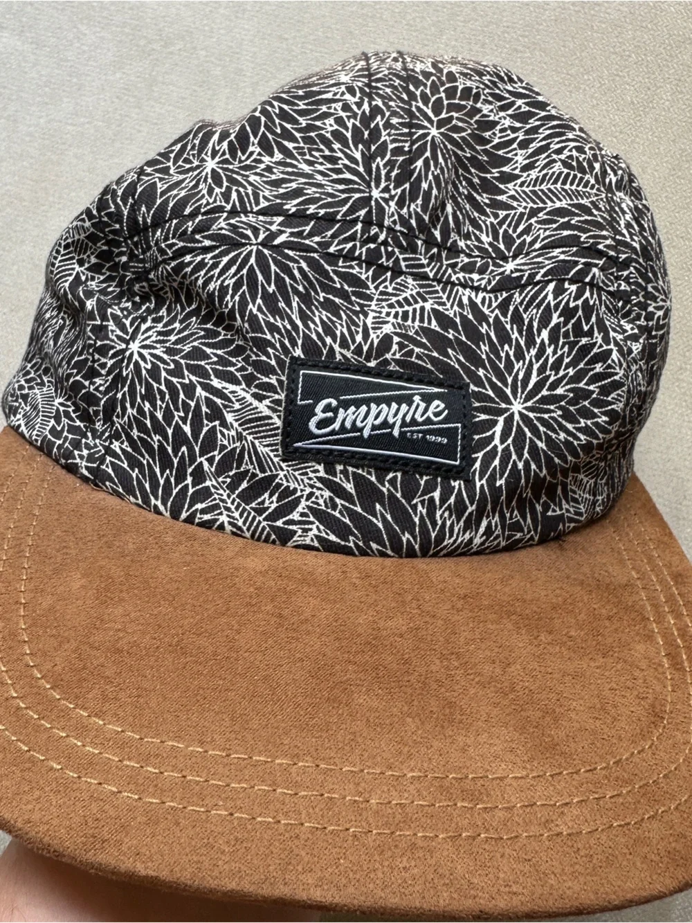 Empyre Black & Brown Floral Five-Panel Cap